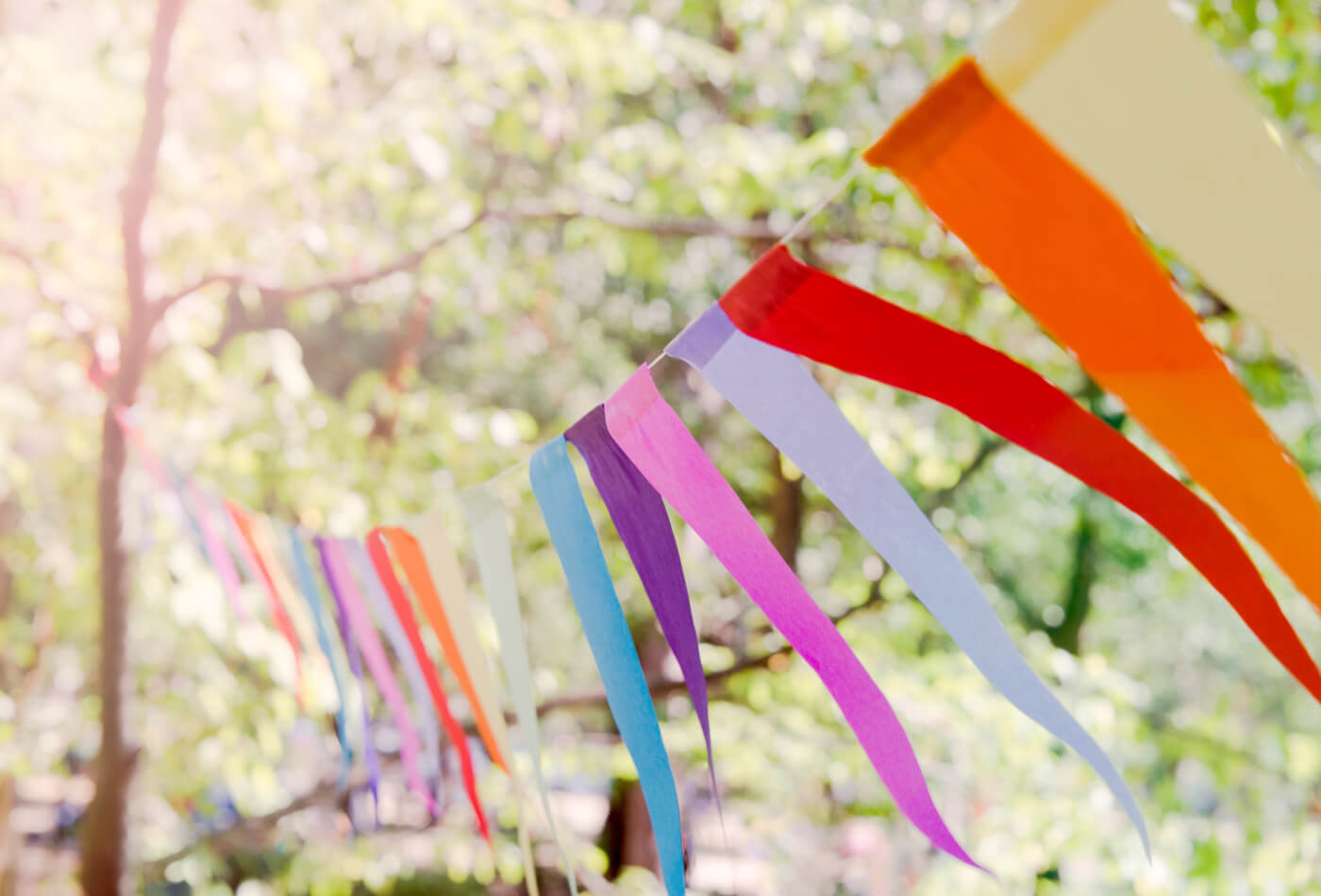 Colourful party banner